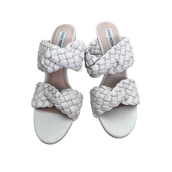Steve Madden Women's Cream Beige Braided Twisted Heels Size 11M - Picture 4 of 10